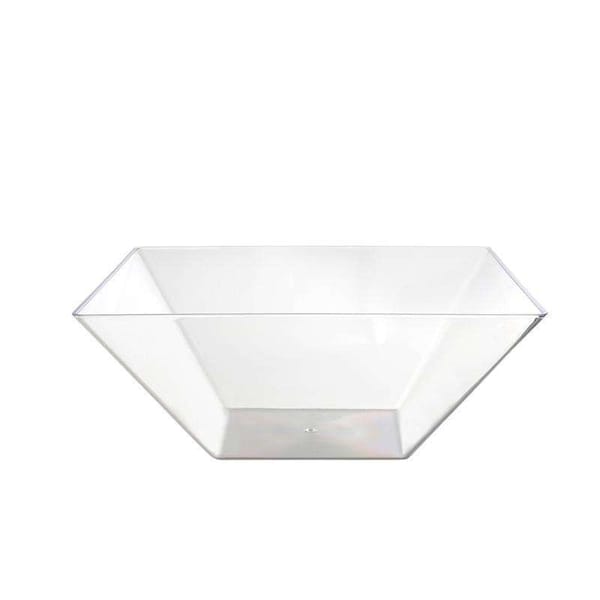 Smarty Had A Party 4 qt. Clear Square Plastic Serving Bowls (24 Bowls), 24PK 7922-CASE - main
